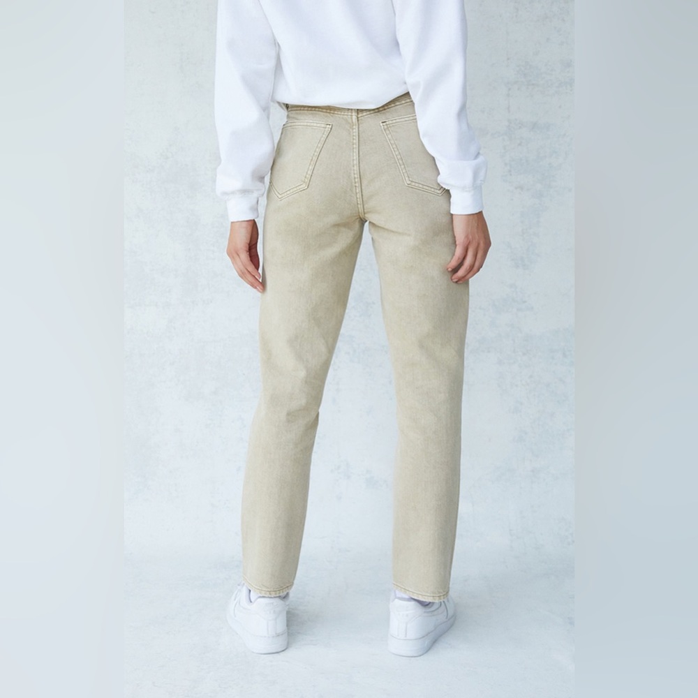 PacSun Women's Straight Leg Jeans - Light Tan - Picture 2 of 14